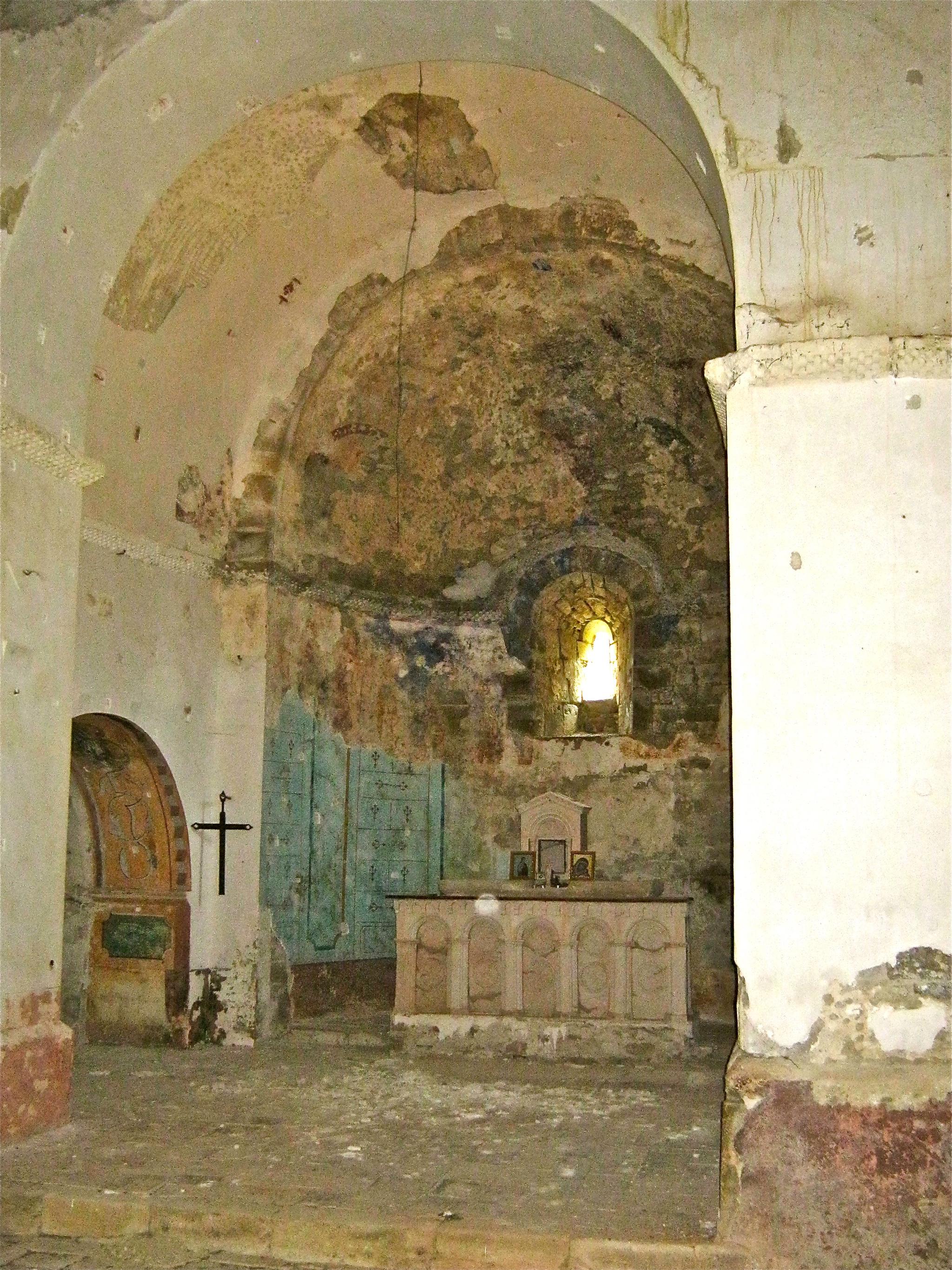 Abside de la chapelle avant les travaux de restauration